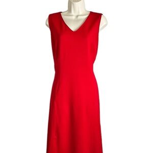 Red Sleeveless Dress by Dennis Basso-size 8. NWOT